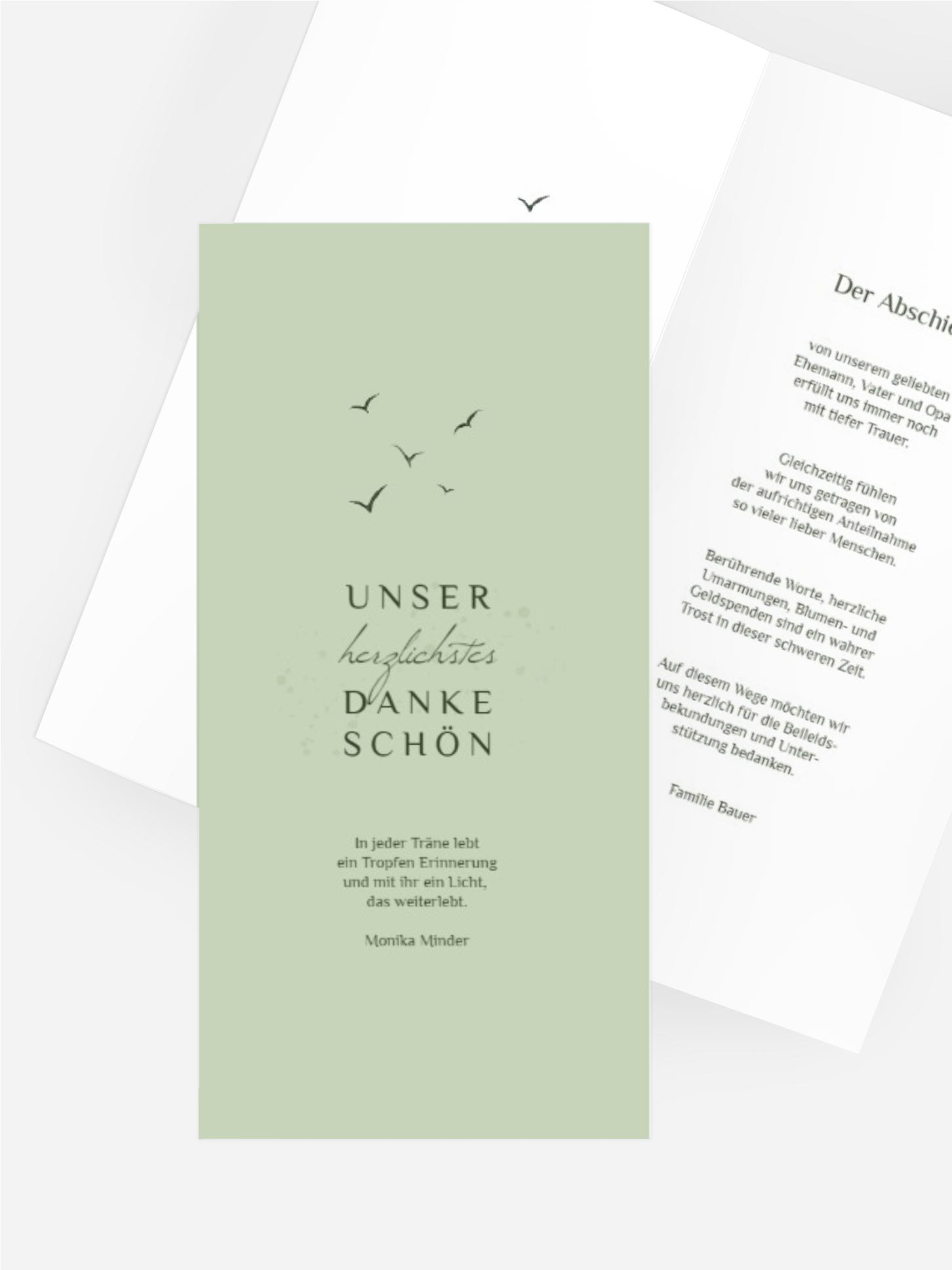 Danksagung Trauer Lebenskreis