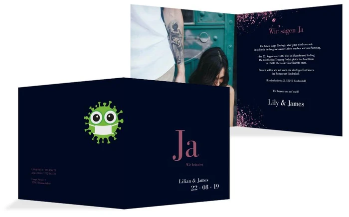 Hochzeitseinladung Diamantenhimmel