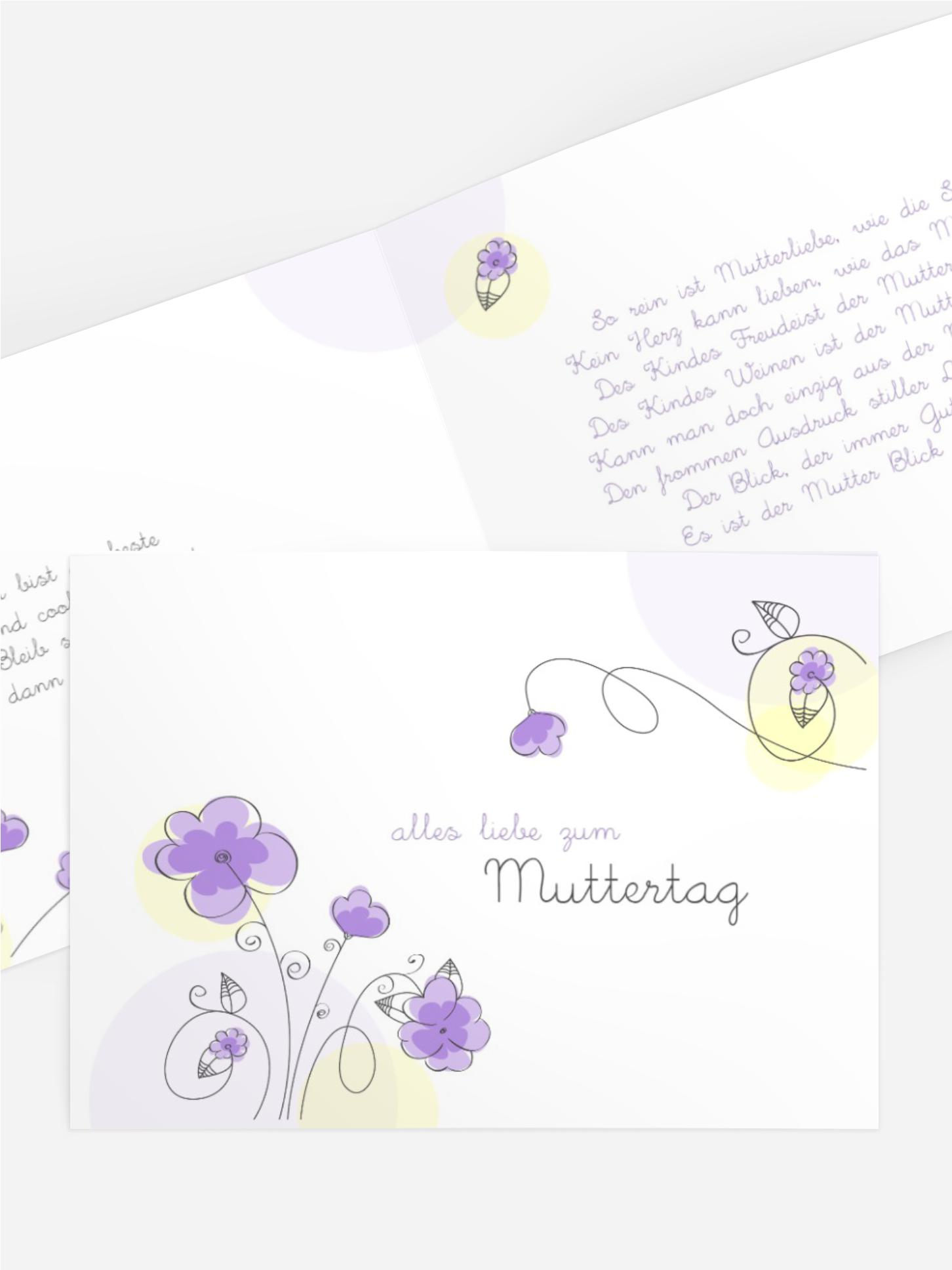 Grußkarte zum Muttertag Blumentraum