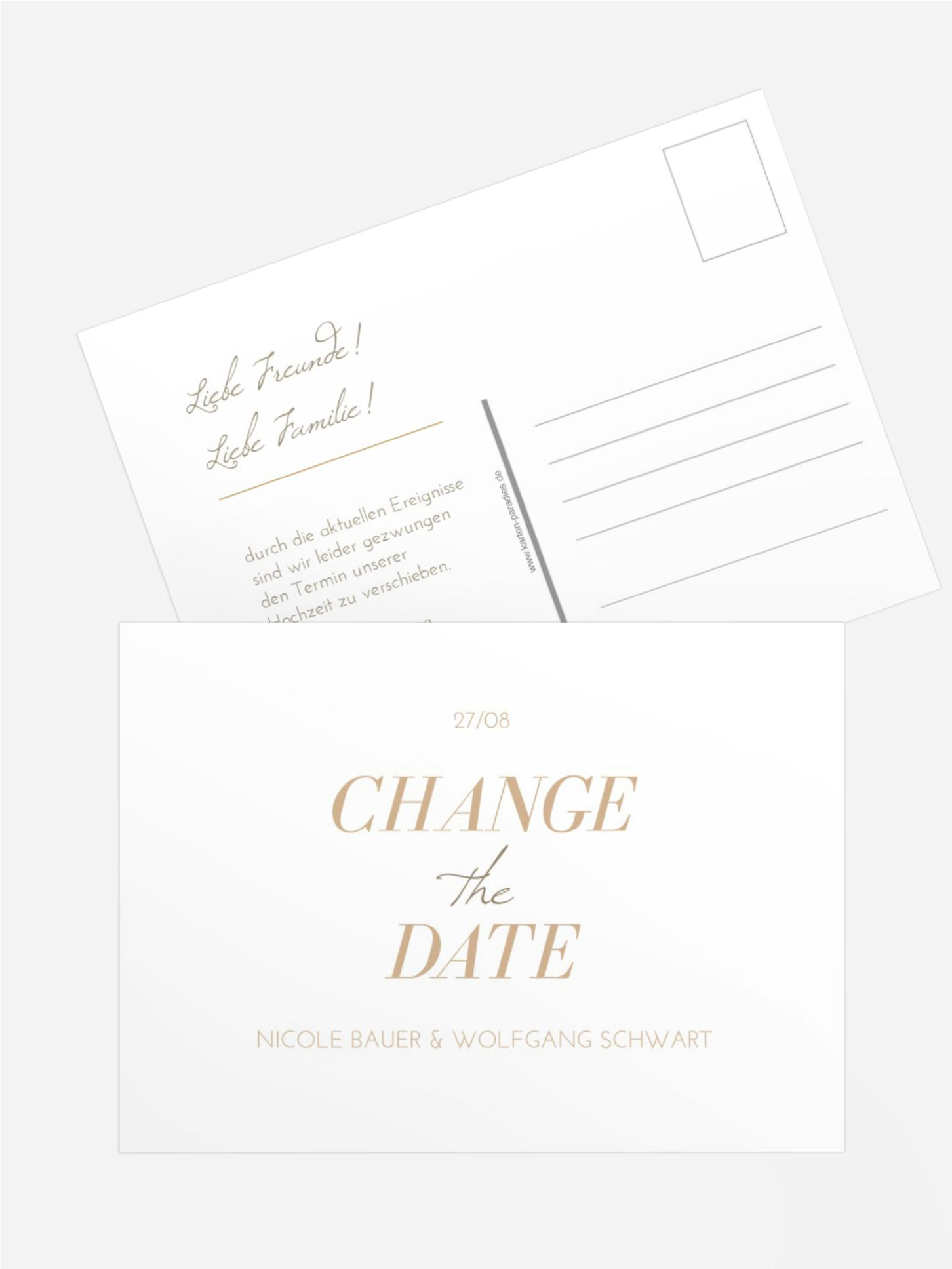 Change The Date Karte Textüberlagerung