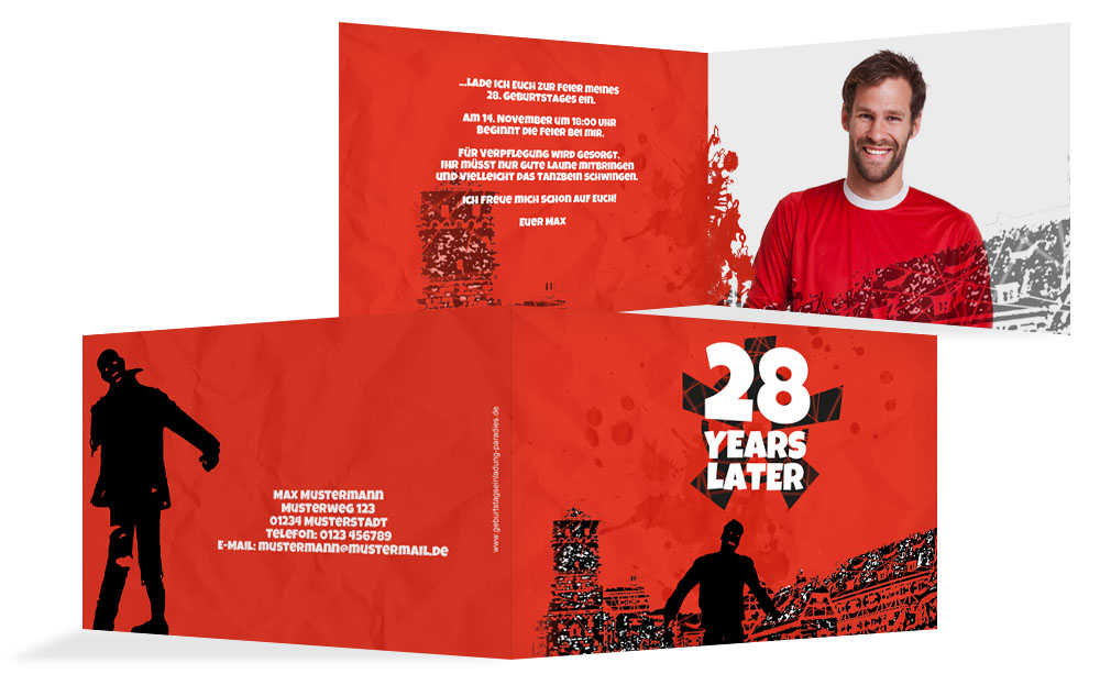Einladungskarte Geburtstag XX Years later