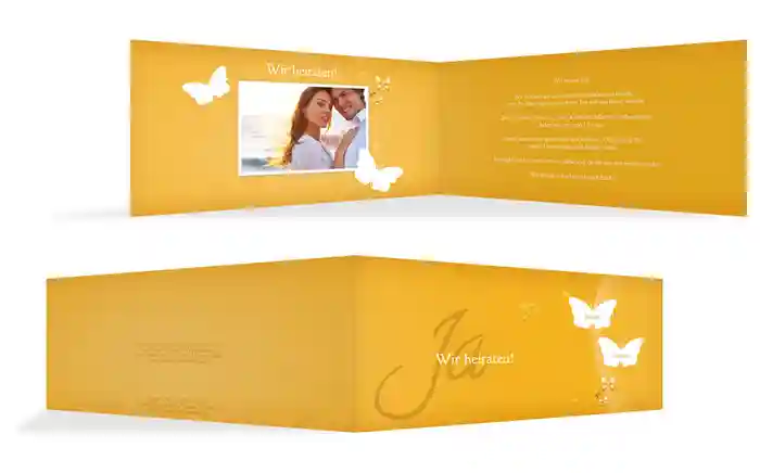 Einladungskarte DIN Traumpaar