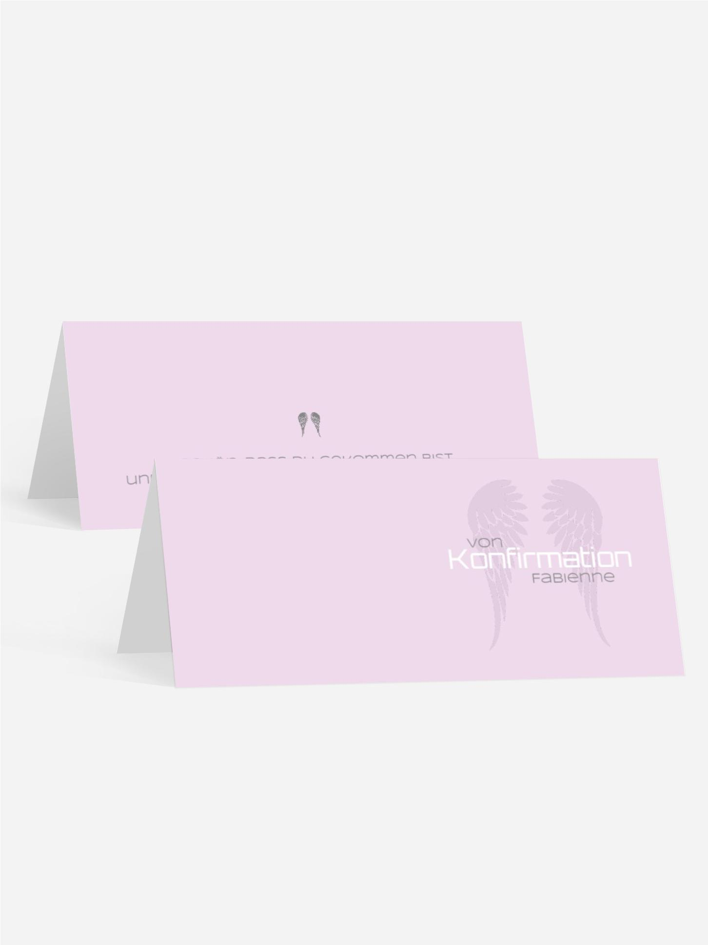 Tischkarte Konfirmation Schutzengel