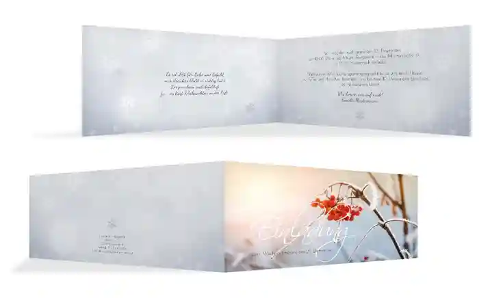 Weihnachtseinladung Reif