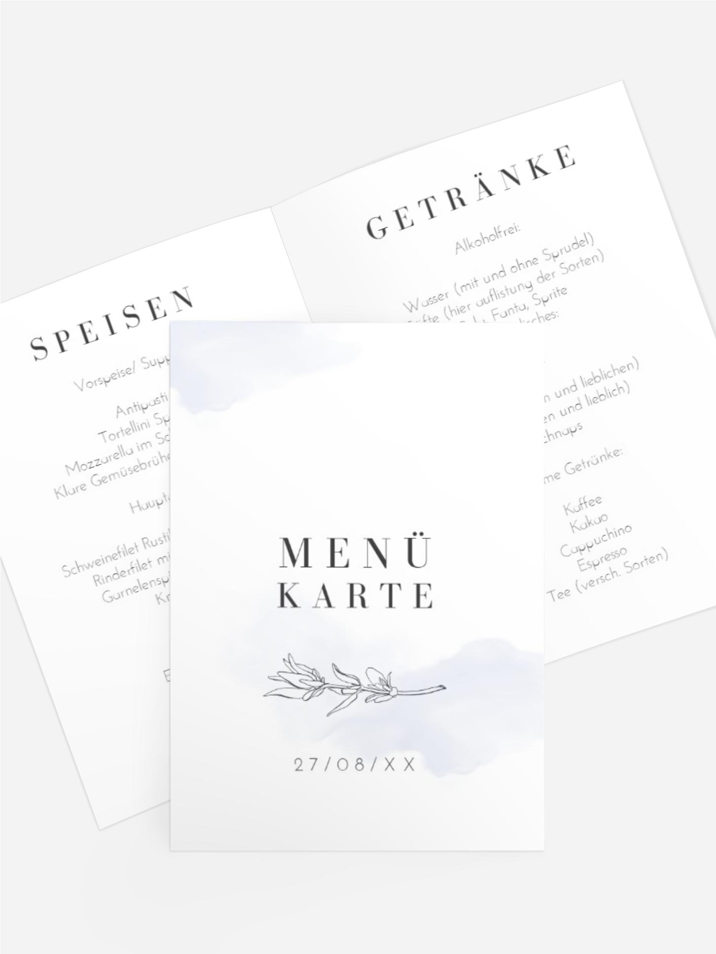 Menükarte Edler Zusammenhalt