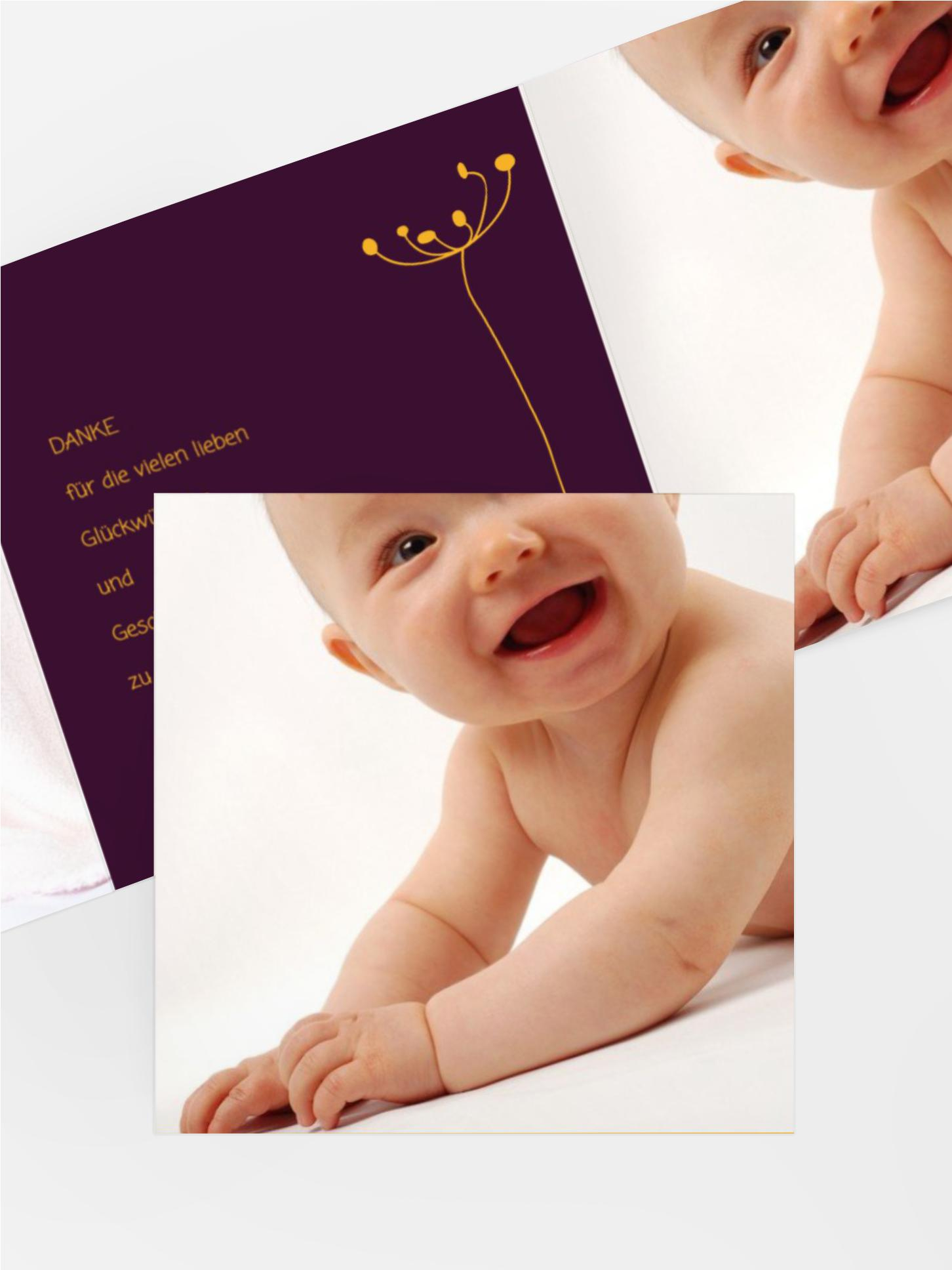 Geburtskarte abstrakte Blumen Geburtskarte abstrakte Blumen