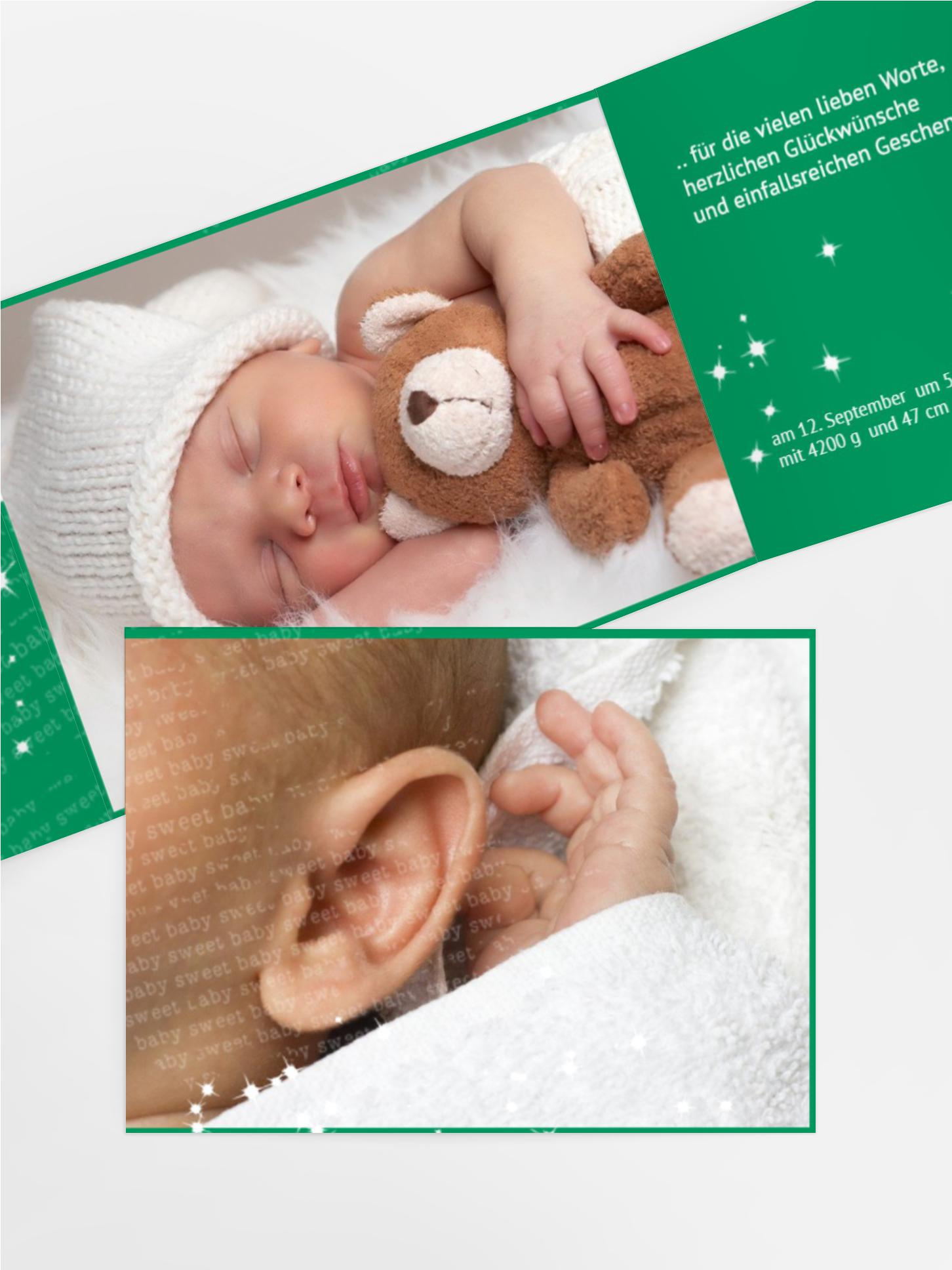 Geburtskarte Danke Star