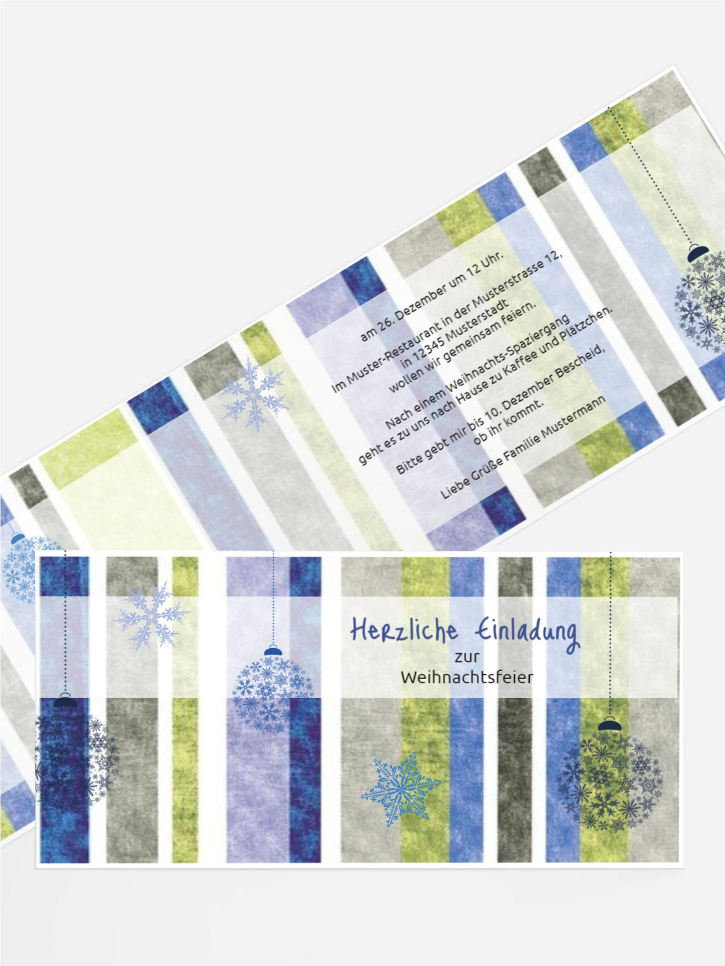 Einladungskarte Weihnachten Privat Schmuck