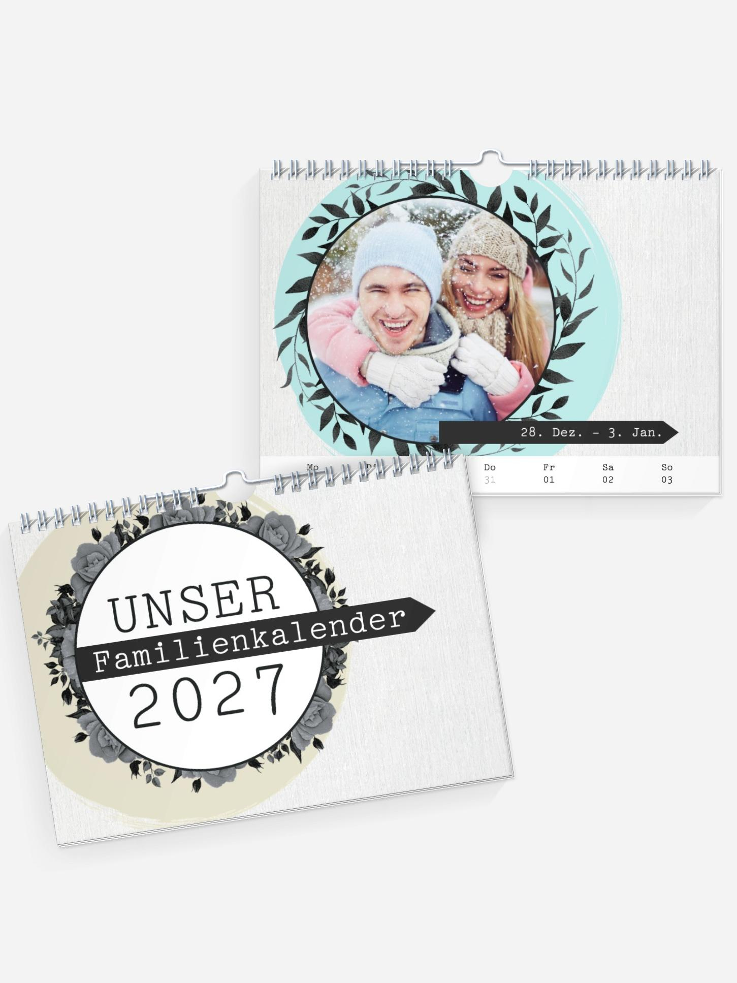 Wochen-Wandkalender Blumenkranz