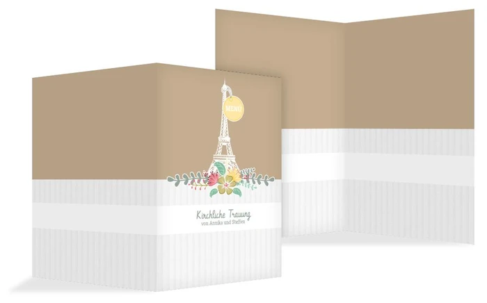 Kirchenheft Umschlag zur Hochzeit Paris