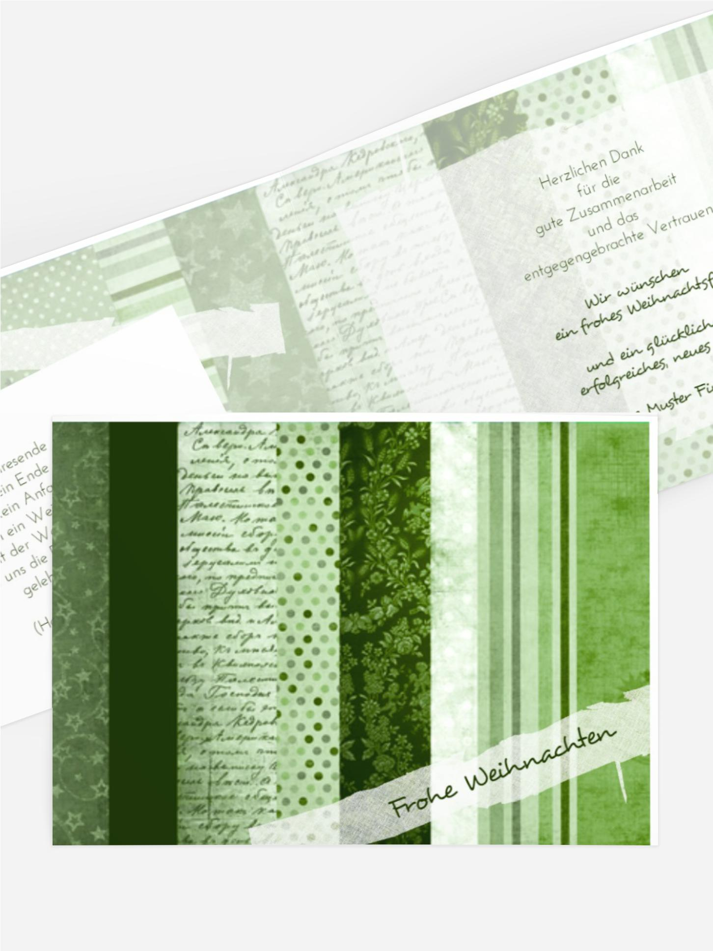Weihnachts Grußkarte geschäftlich Geschenkpapier