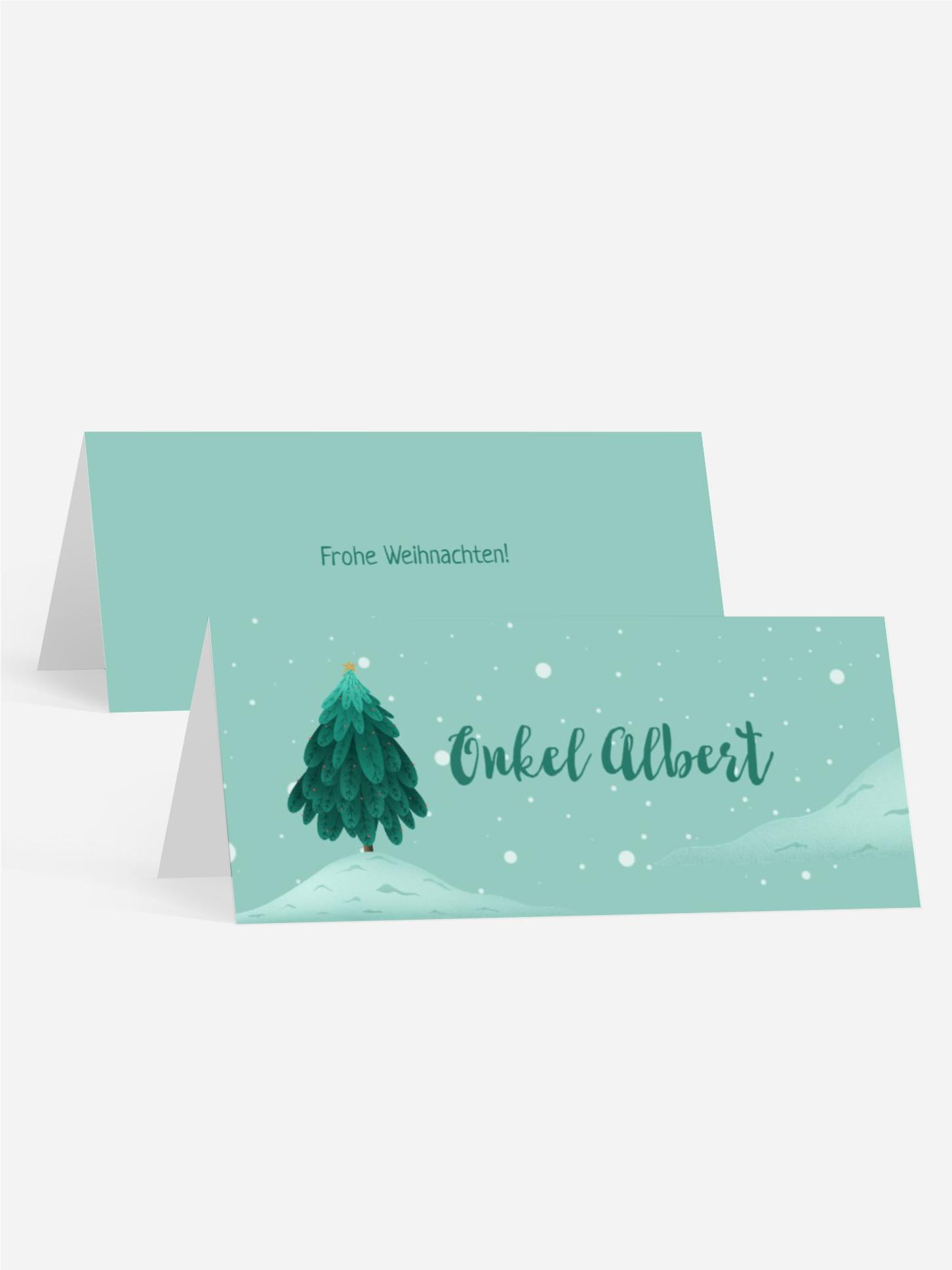 Weihnachtstischkarte Bäumchen-Post