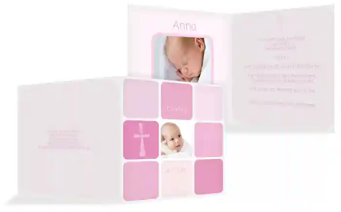 Einladung zur Taufe Kästchen