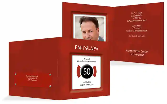 Geburtstagseinladung 50 Partyalarm Foto