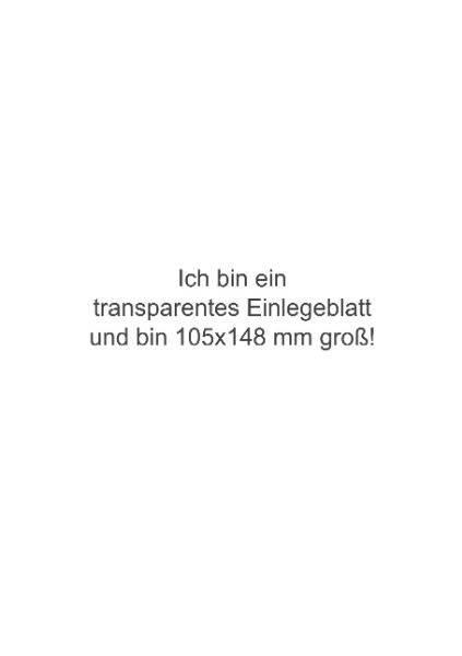 transparentes Einlegeblatt 105x148 mm