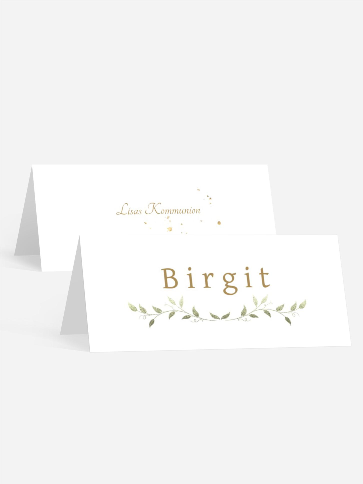 Tischkarte Kommunion Glücklicher Moment