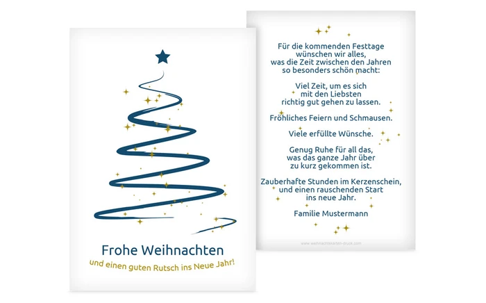 Grußkarte Weihnachten Privat Wunderbaum