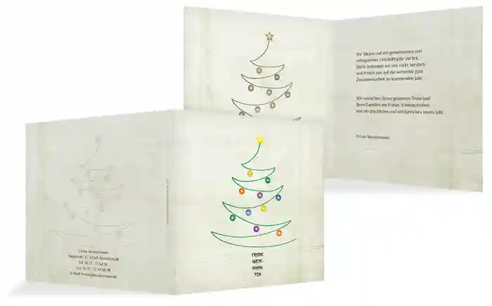 Grußkarte Geschäftlich Weihnachtsbaum