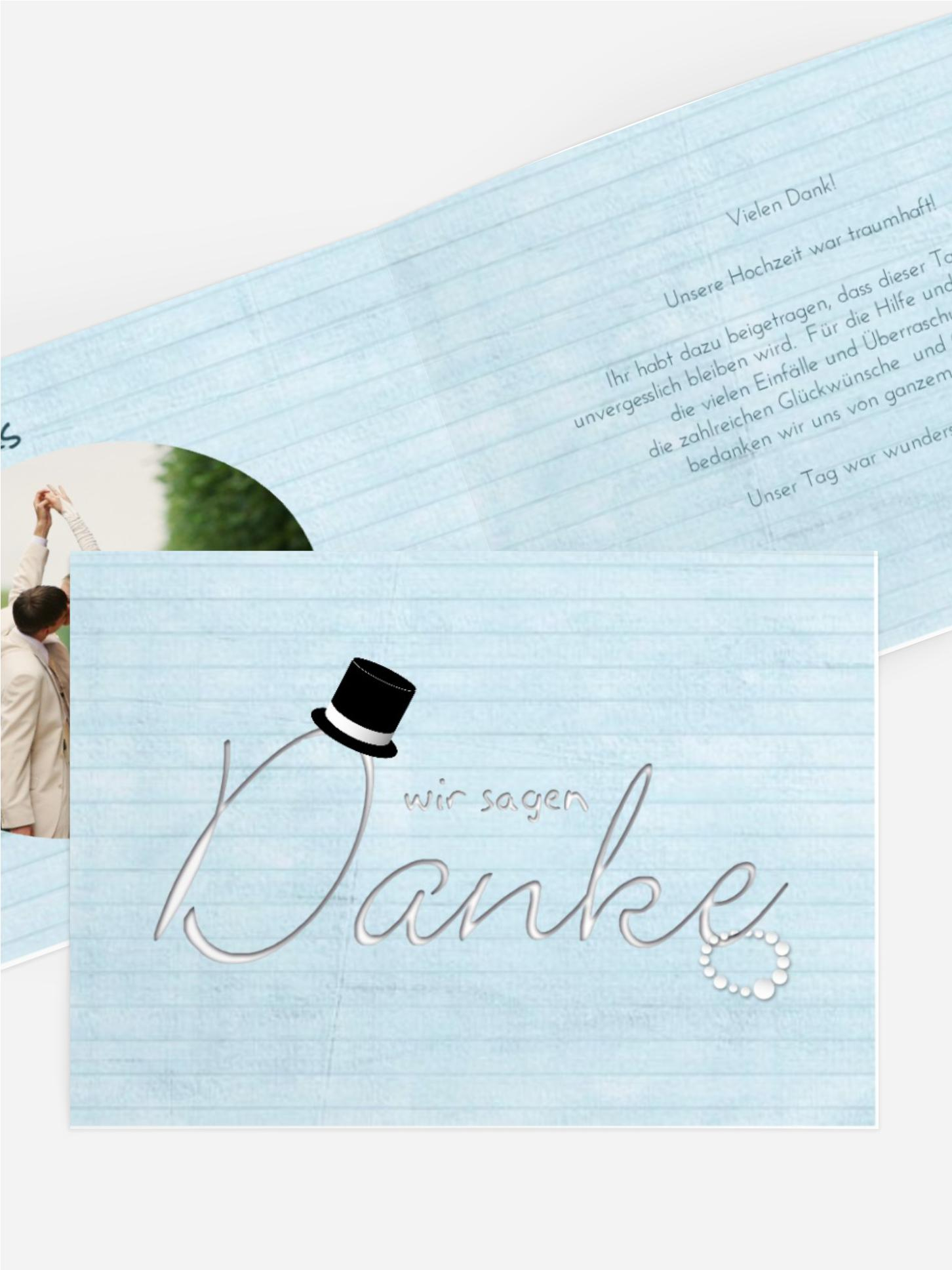 Dankeskarte Kette Zylinder