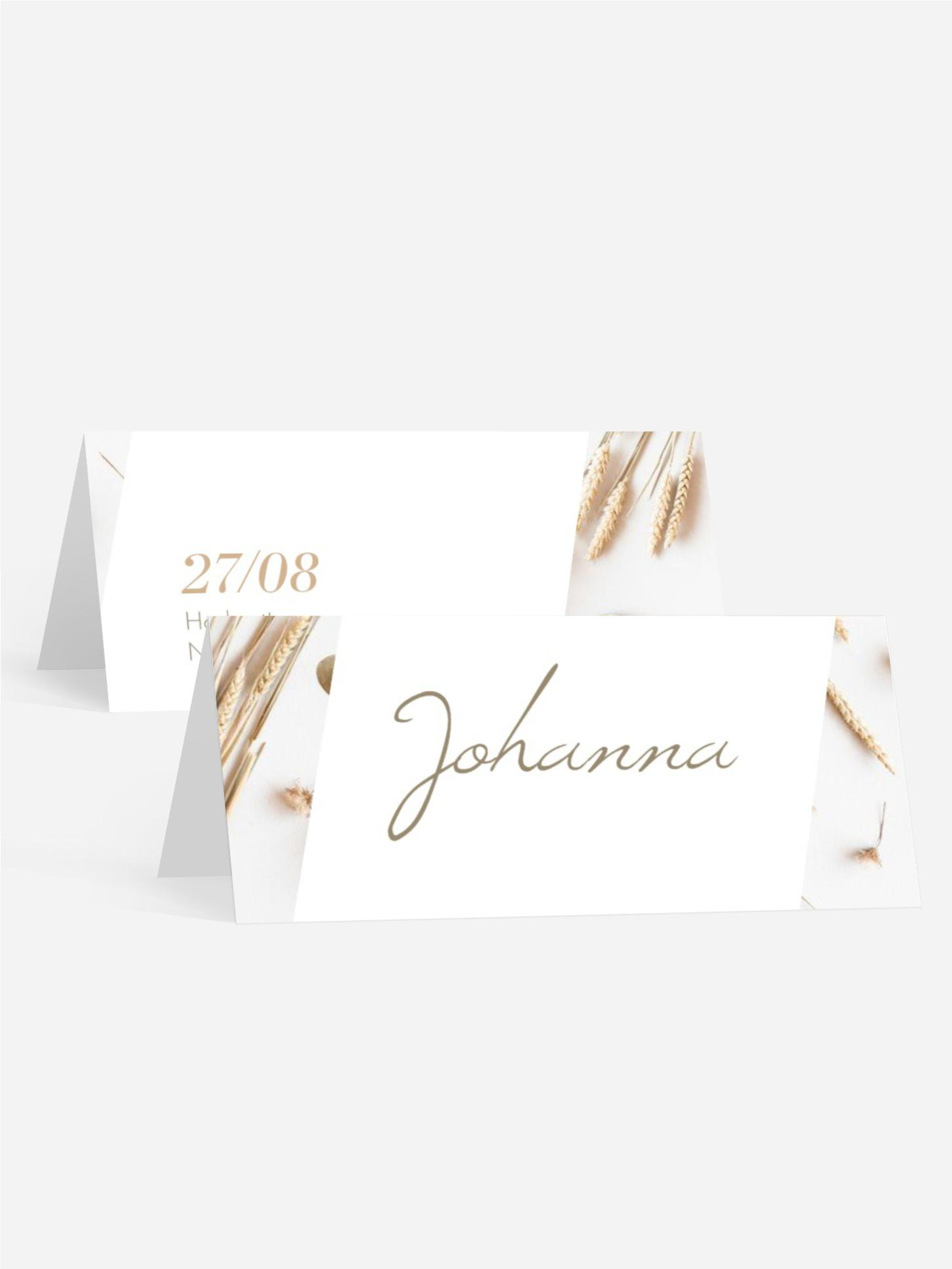 Tischkarte Textüberlagerung