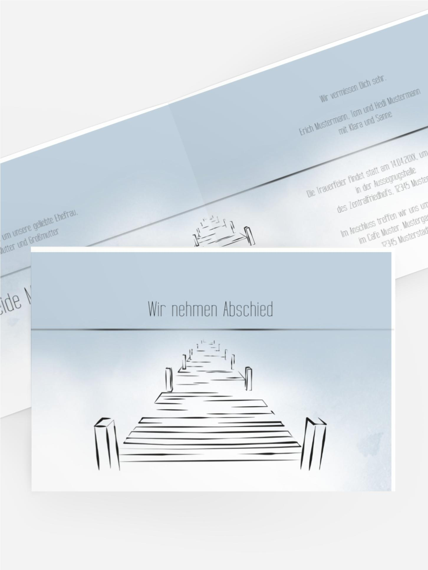 Trauerkarte boardwalk quer