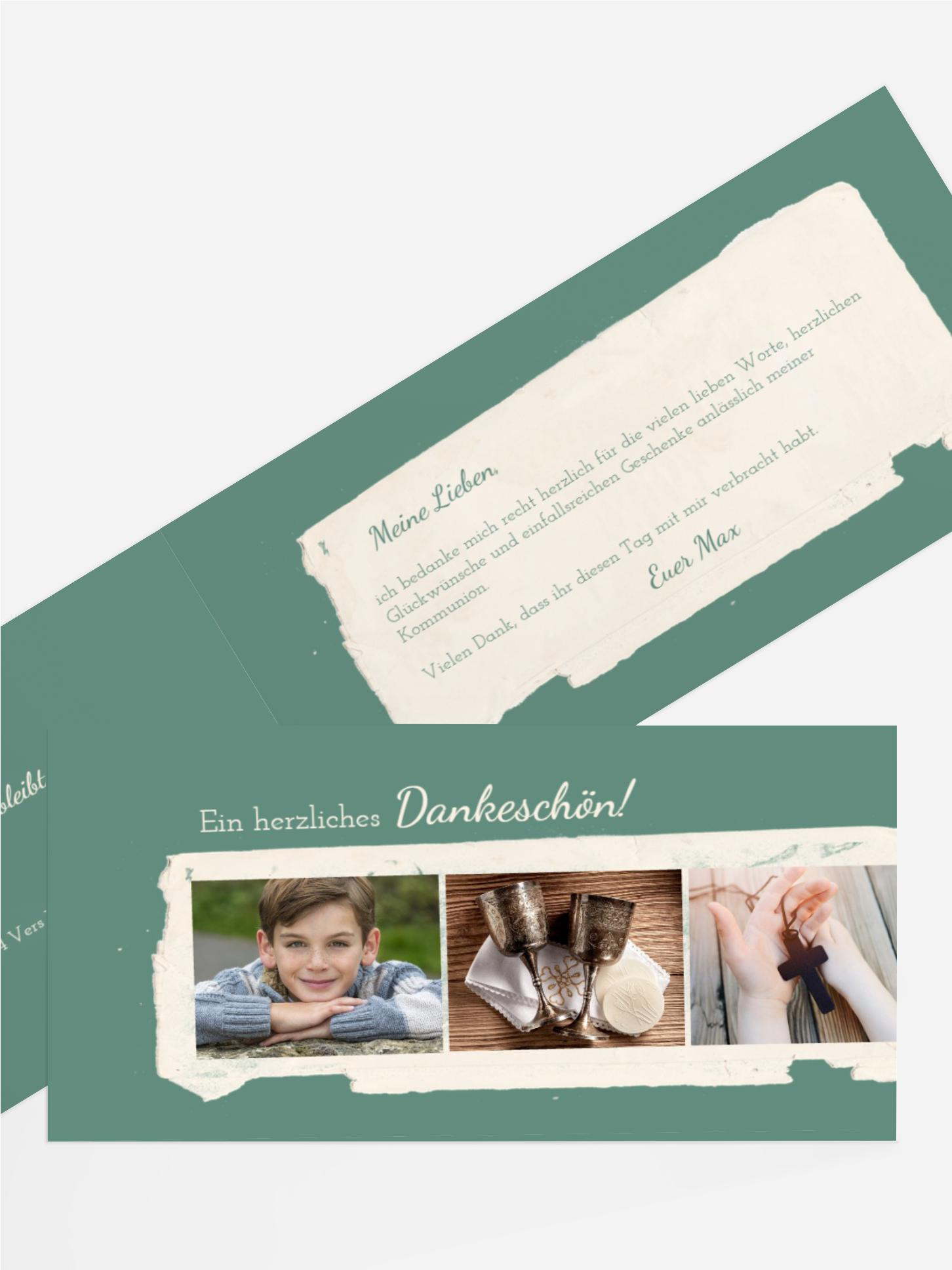 Dankeskarte Kommunion Fotostrecke