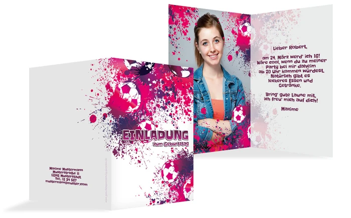 Einladung zum Geburtstag Fußballspiel Foto Einladung zum Geburtstag Fußballspiel Foto