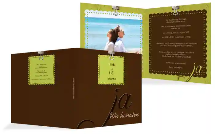 Einladung zur Hochzeit Liebesnachricht