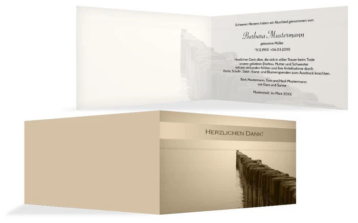 Dankeskarte Steg quer