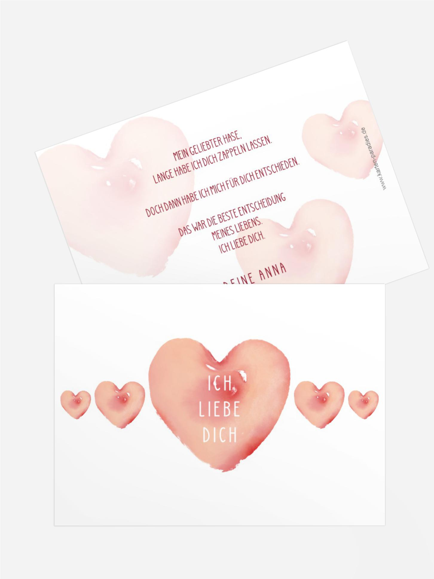 Valentinskarte Mein liebes Herz