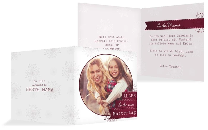 Grußkarte zum Muttertag Blumengrüße