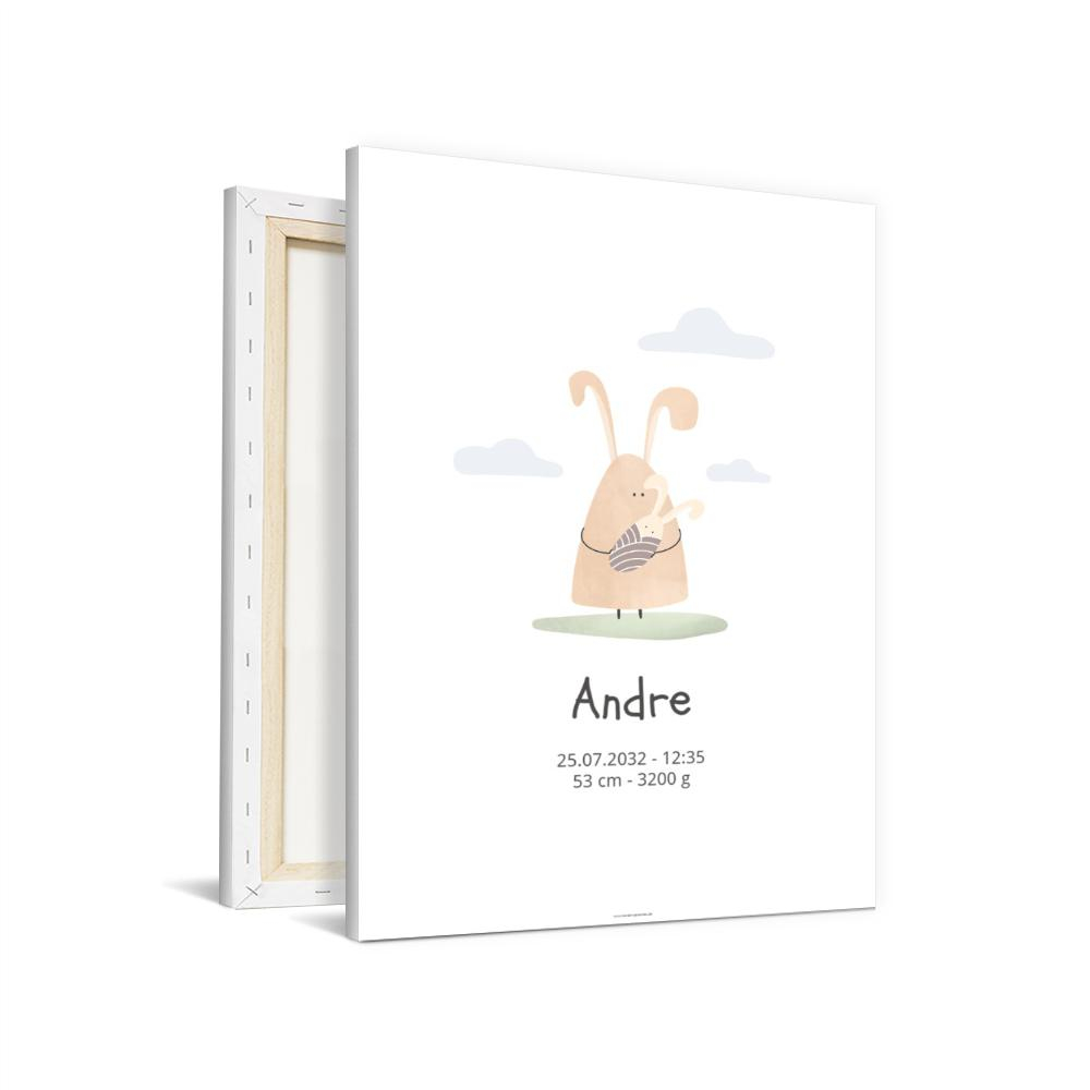Wandbilder Baby Hase