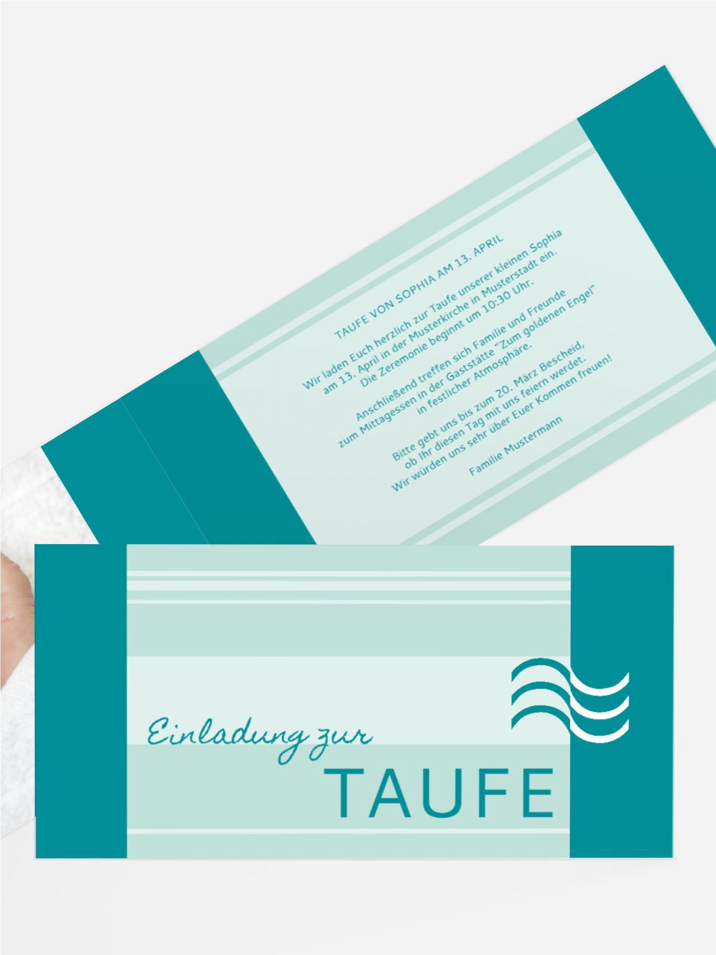 Einladung zur Taufe Lebenswasser