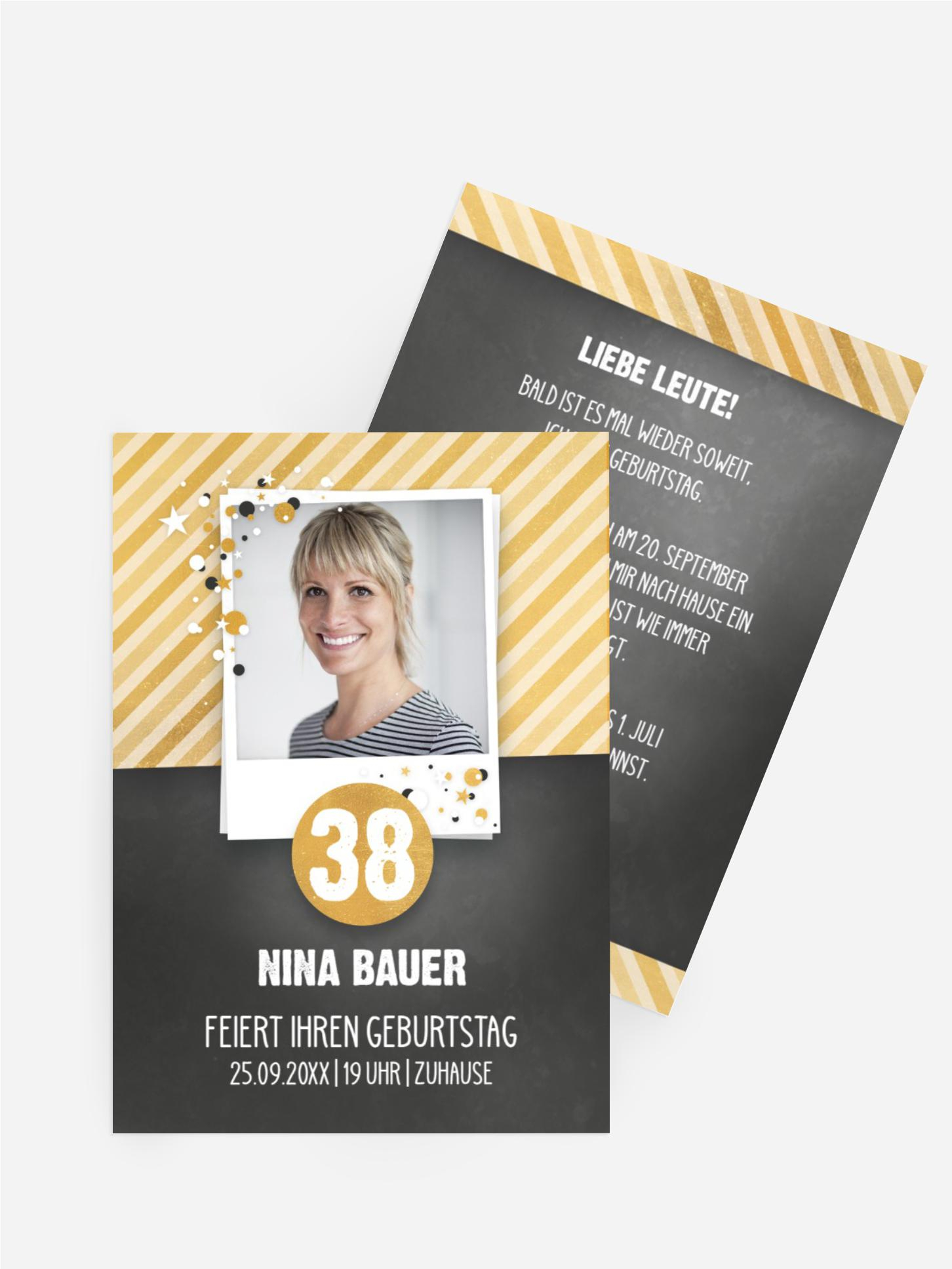 Geburtstagseinladung Konfetti