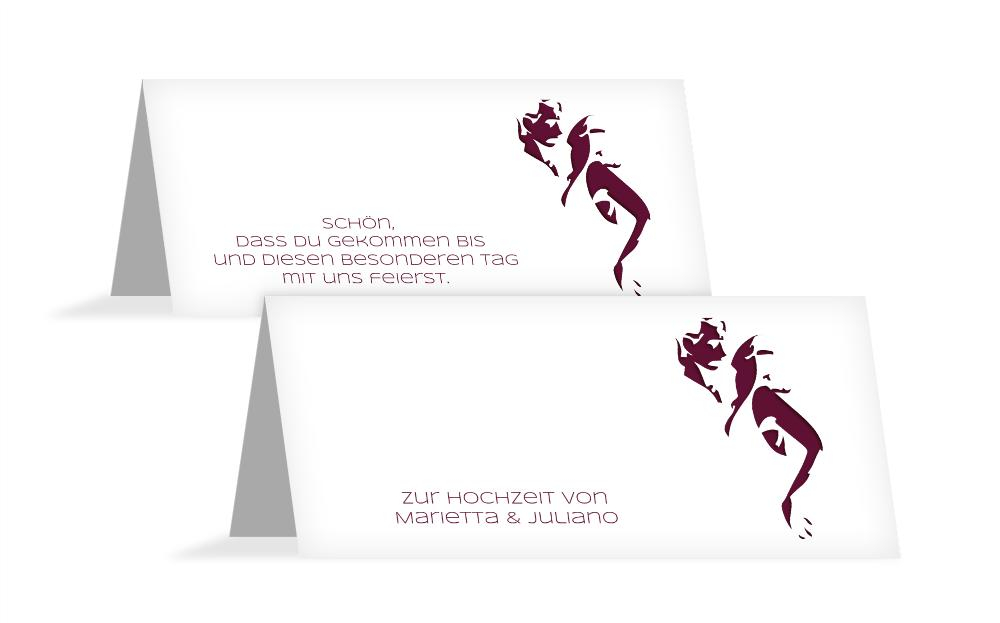 Tischkarte Hochzeit Tango