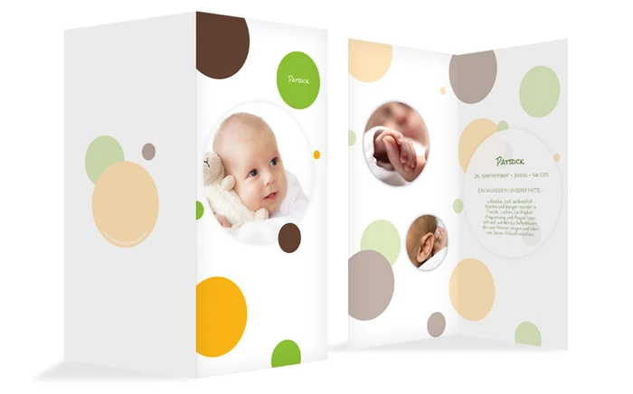 Geburtskarte Kleckse