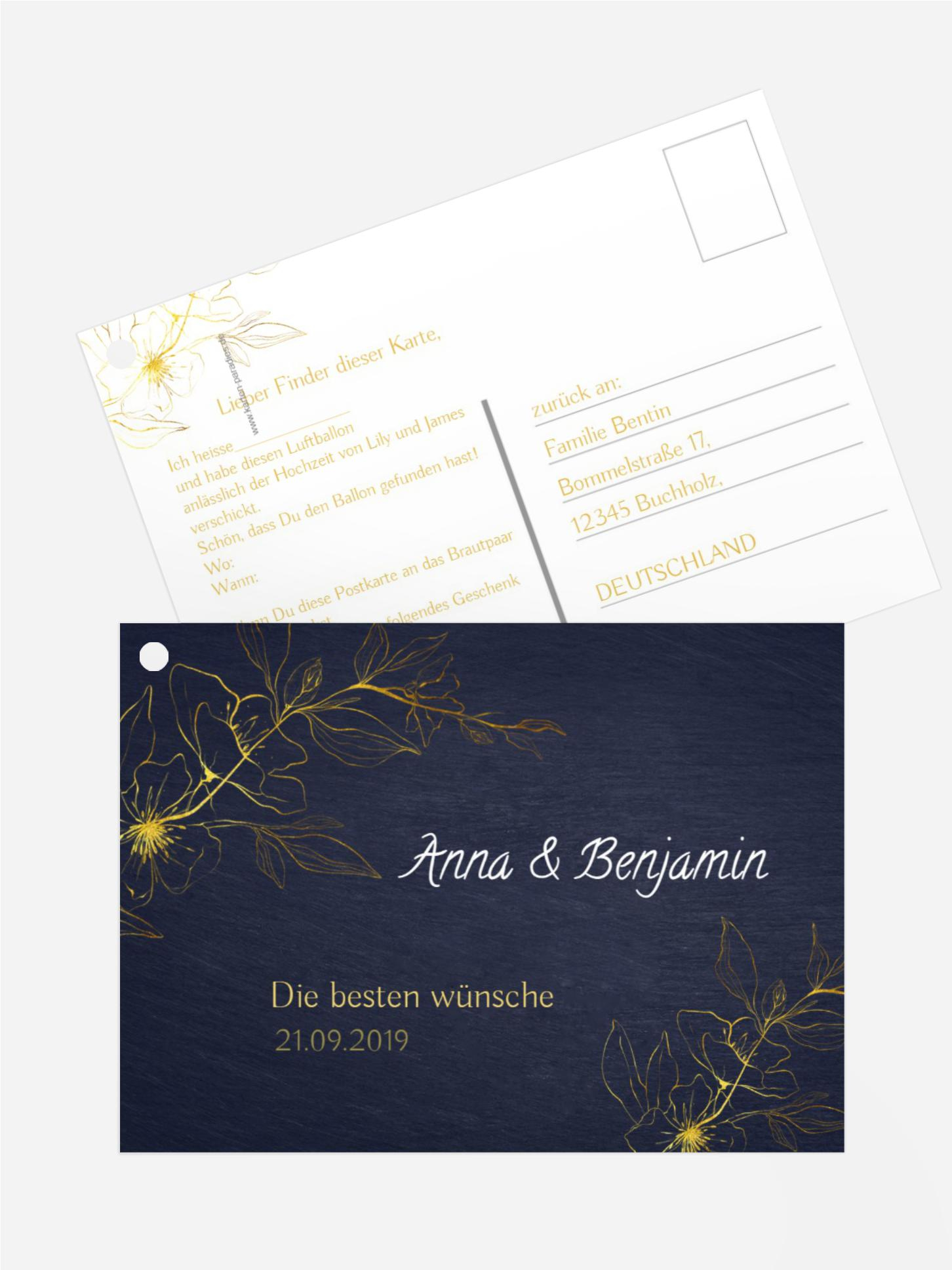 Ballonflugkarte Goldblume