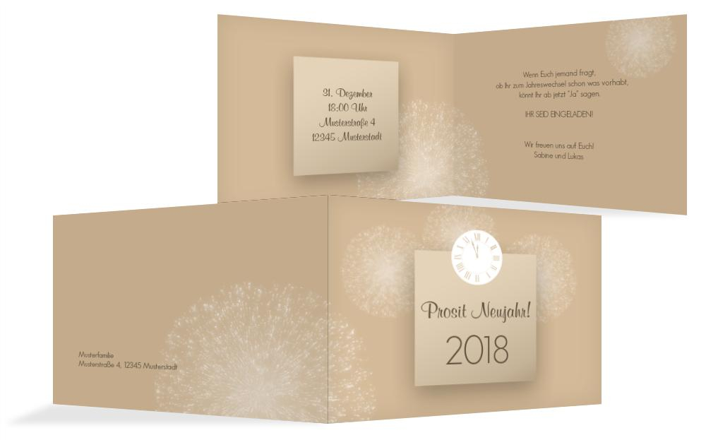 Neujahrskarte Cream