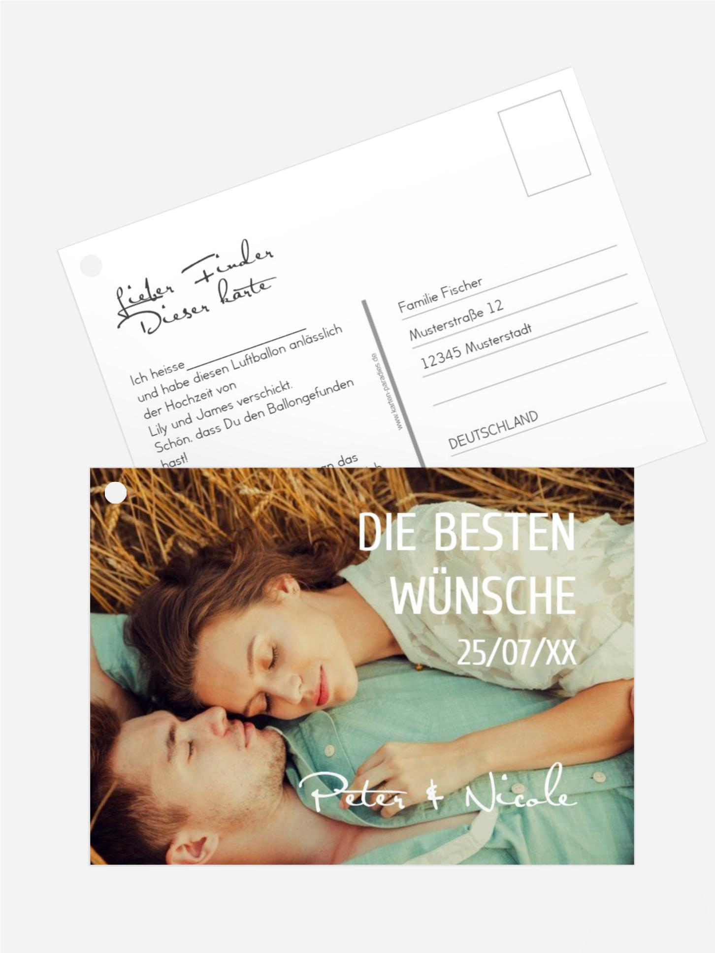 Ballonflugkarte Kornfeldliebe