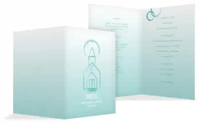 Menükarte Konfirmation Kirche