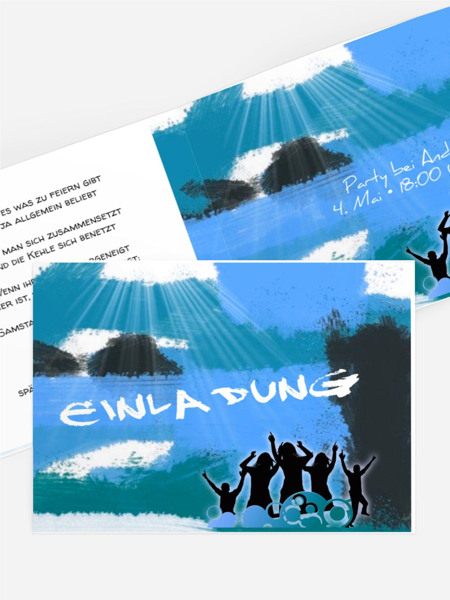 Einladung zum Geburtstag partylight