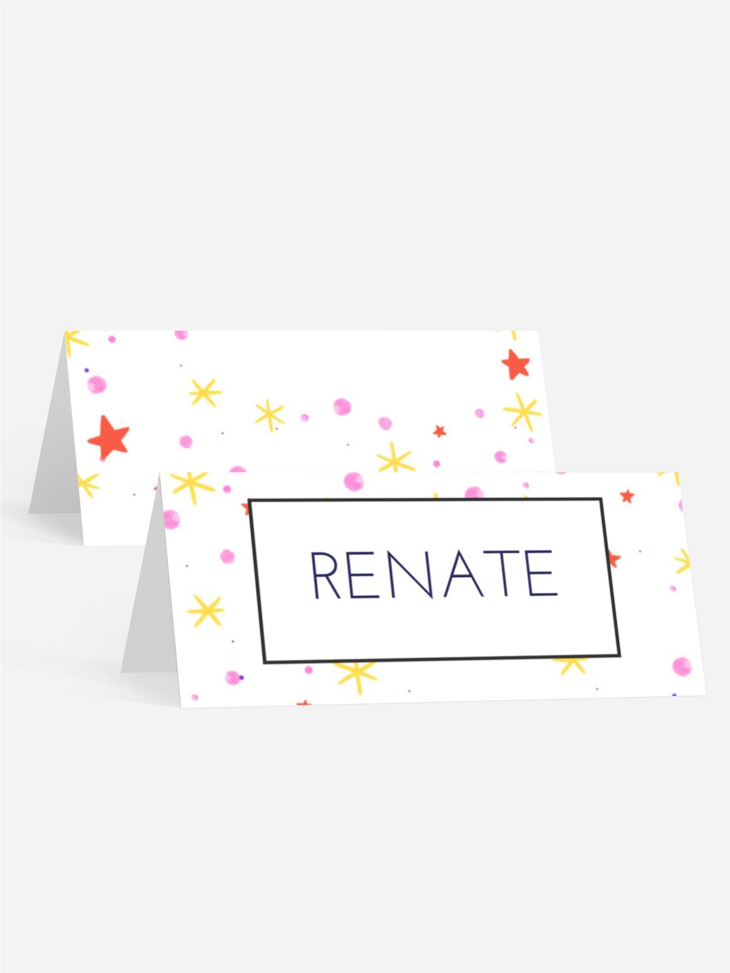 Tischkarte Jugendliche Geburtstag Mädchen Set