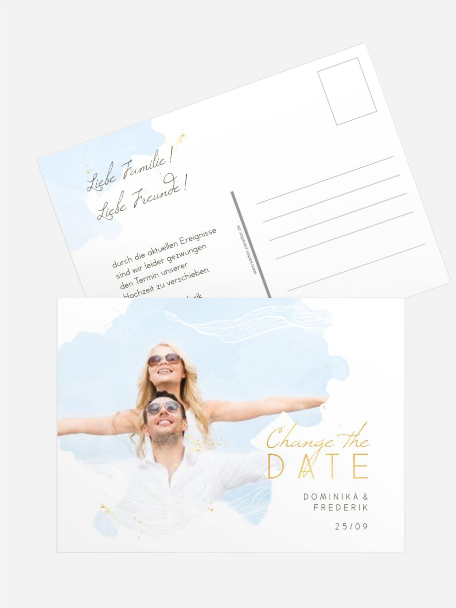 Change The Date Karte Sommerfeeling