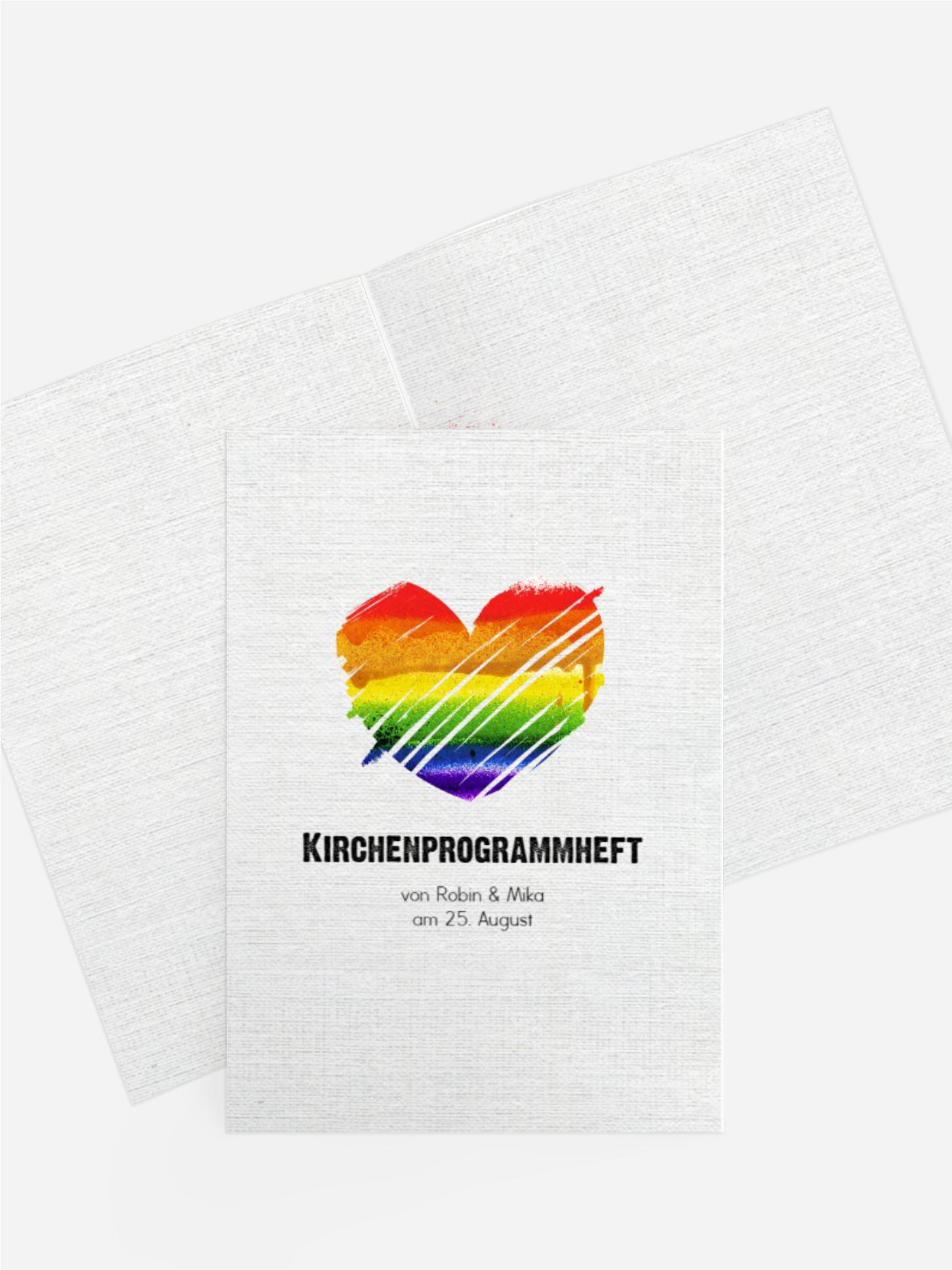 Kircheheft Umschlag Regenbogenliebe