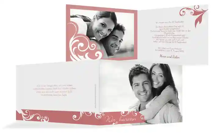 Hochzeitseinladung Squiggle Square