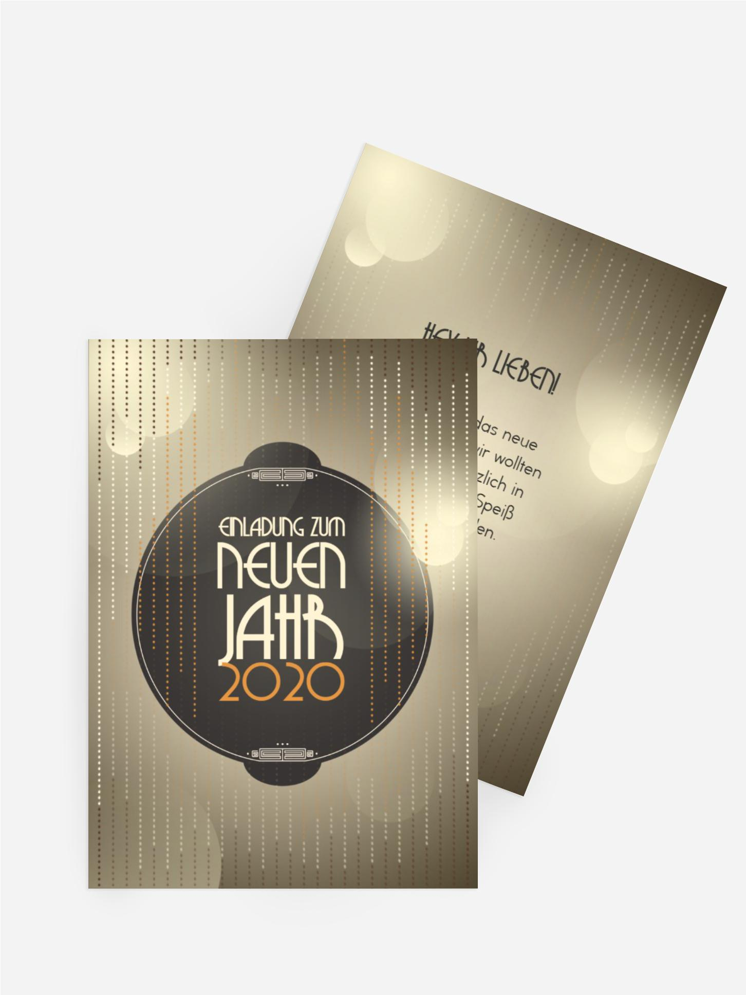 Neujahrskarte Glamour