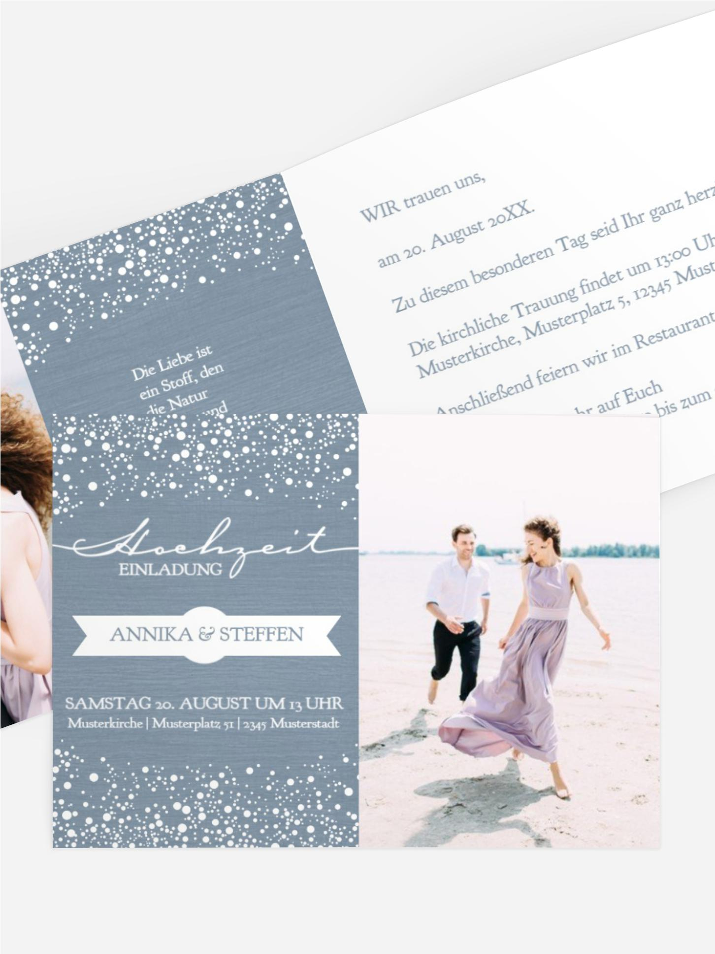 Hochzeitseinladung Funkenflug