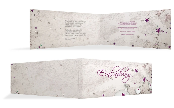 Weihnachtseinladung Privat Sternenstaub Weihnachtseinladung Privat Sternenstaub
