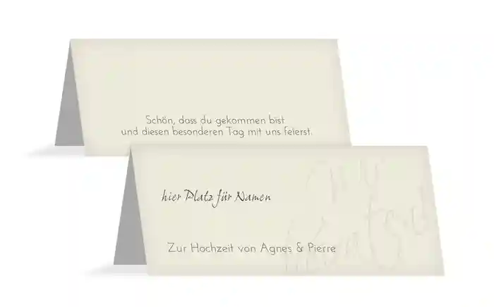 Tischkarte Liebesbotschaft Tischkarte Liebesbotschaft