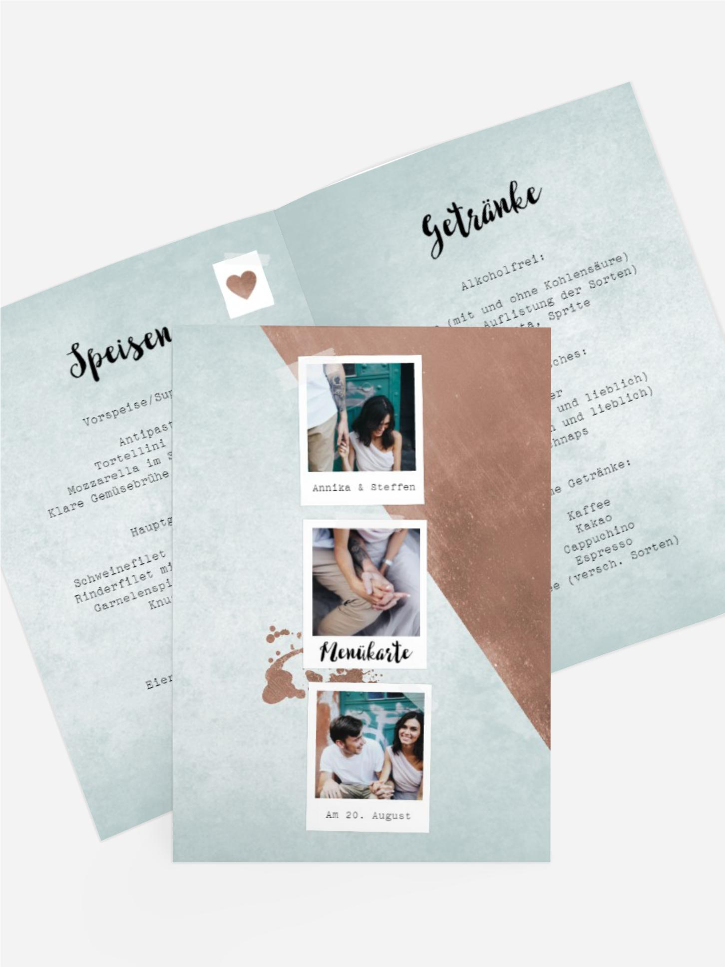 Menükarte Fotosammlung